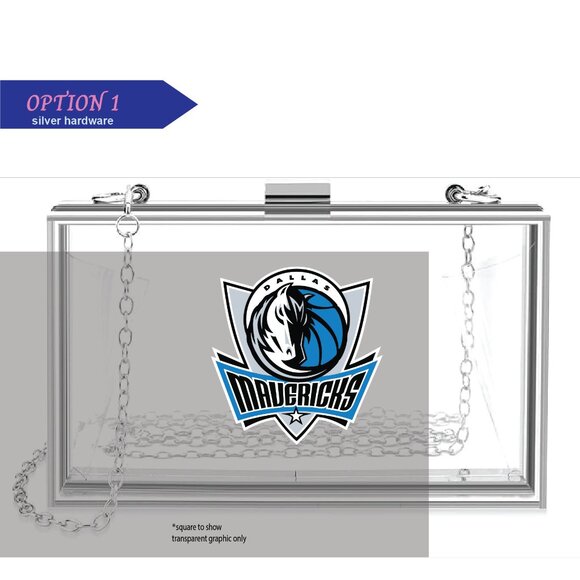 Dallas Mavericks Clear Acrylic Clutch - Picture 1 of 2